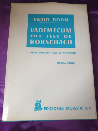 VADEMECUM DEL TEST DE RORSCHACH. Tablas auxiliares para su aplicación

