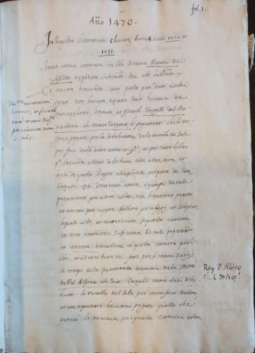 (Manuscrito) Varia extracta ex libris notamentorum secretarii regia camera sumaria Neapolis