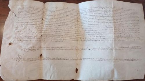 (Manuscrito) Dado en Beniafar por D. Guillermo Ramón de Belvis sobre diferentes establecimientos en Rafol, Salem