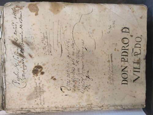 (Manuscrito) Papeles de la Casa de Ariño y del Marquesado y Baronía de Osera. También se habla de la Baronía de Figueruelas escritos por Pedro de Villalpando