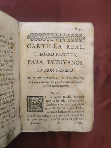 Cartilla real theórico-práctica para Escribanos división primera  Tomo 2