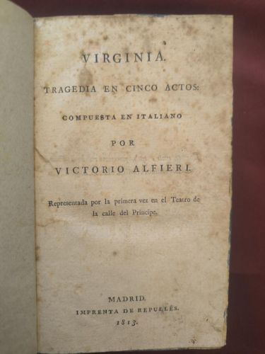 tres Comedias: Virginia: tragedia en cinco actos -  L'Africaine: opéra en cinq actes - Macbé, o los remordimientos: tragedia en cinco actos
