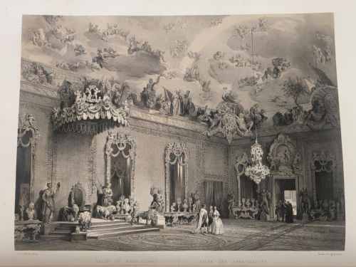 Vista en perspectiva del salón de Embajadores del Real Palacio de Madrid
