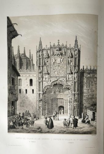 Fachada y puerta principal del colegio de San Gregorio (Valladolid)