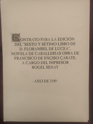 • Contrato para la edición del 