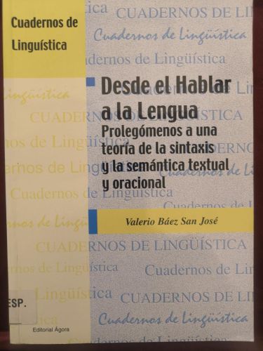 Desde el hablar a la lengua