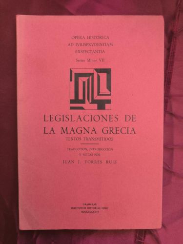 Legislaciones de la Magna Grecia: textos transmitidos 