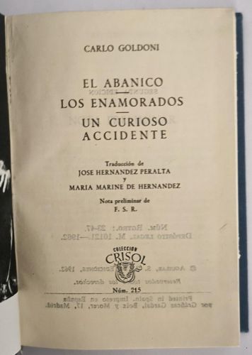 El abanico - Los enamorados - Un curioso accidente