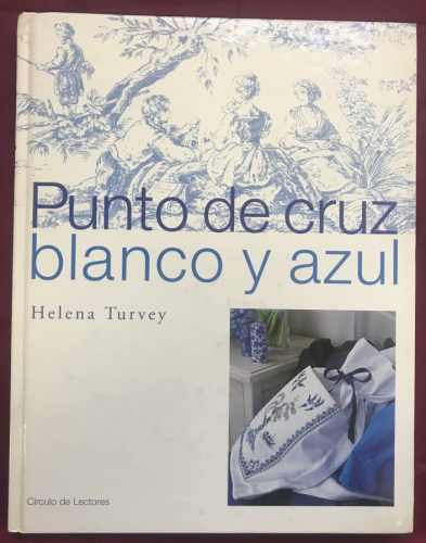 Punto de Cruz en blanco y azul 