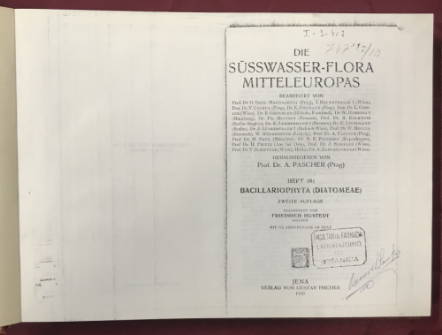 Die süsswasser-flora mitteleuropas - Heft 10: Badillariophyta (diatomeae) 